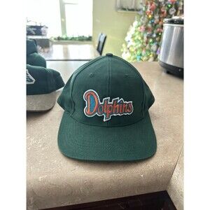 Men’s Vintage Miami Dolphins OSFA Green Hat Cap Adjustable Snap Back NFL
